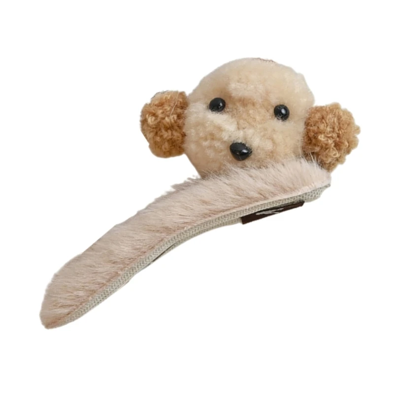 Clip per capelli per cani in peluche a forma cartone animato, forcina pigra a becco d'anatra, fermaglio per capelli elegante,