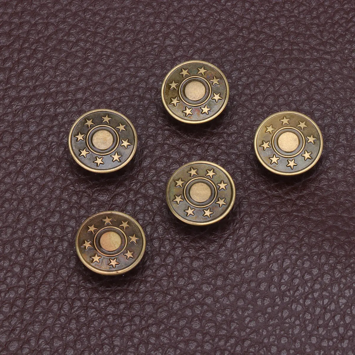 50Set 17Mm Extra Thick Metal Jeans Buttons Hammer on No Tool Required Replacement Rivets for Jeans Shorts Trousers Jackets