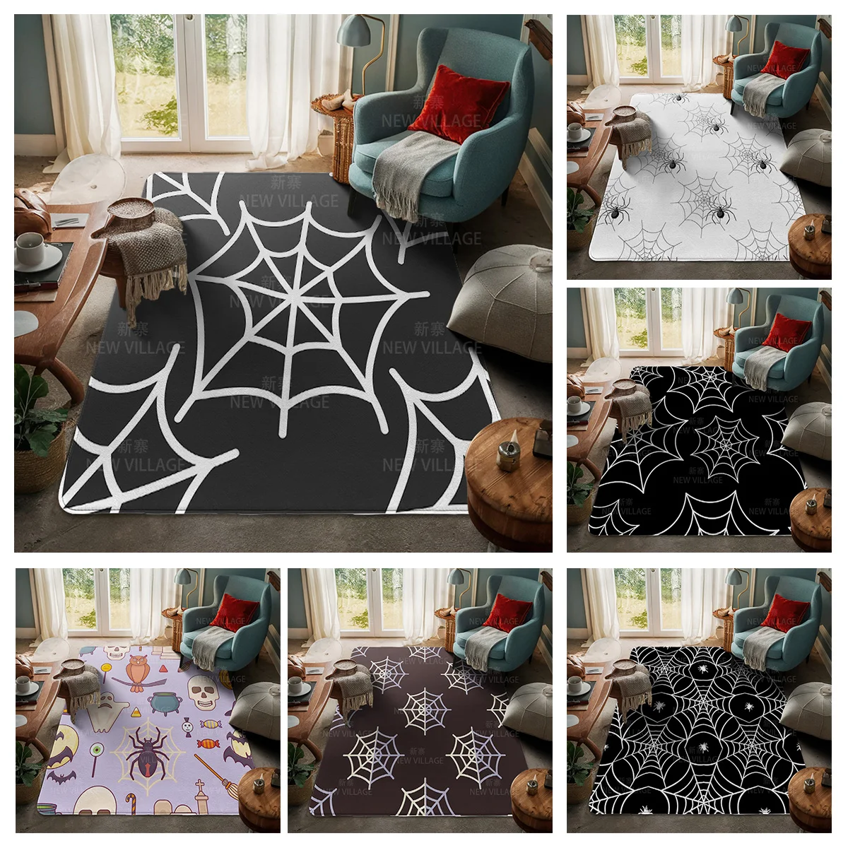 House entrance carpet Home door mat Living Room Bath Foot bathroom non-slip water absorption rugs bath Halloween Autumn Pumpkin