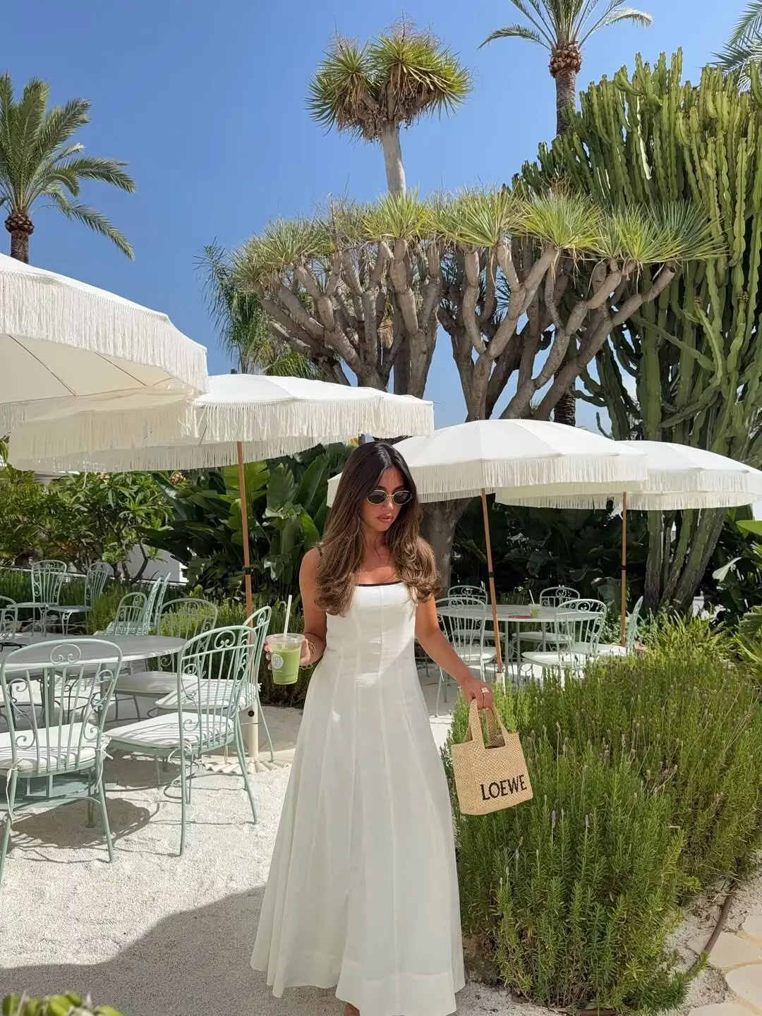 ETJ 2025 été nouvelle version trapèze à garniture de couleur contrastée de robe débardeur MIDI assortie élégante