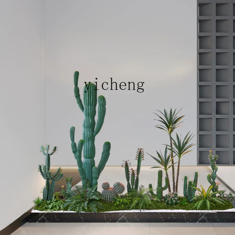 

Zf simulated cactus landscaping combination indoor landscape bionic fake green plant decorative ornament