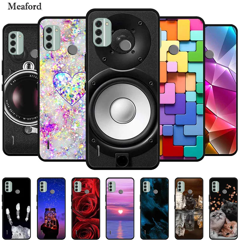 For Nokia C31 Case Luxury Soft Silicone TPU Phone Back Cover Case for Nokia C31 C 31 Coque Protector NokiaC31 Cartoon Love Funda