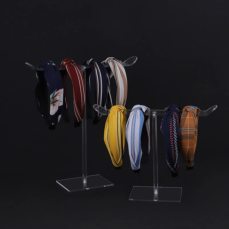 

Clear Headband Holder Rack Acrylic Detachable Necklace Bracelet Display Stand Hair Accessory Bar Durable For Hairband Organizer