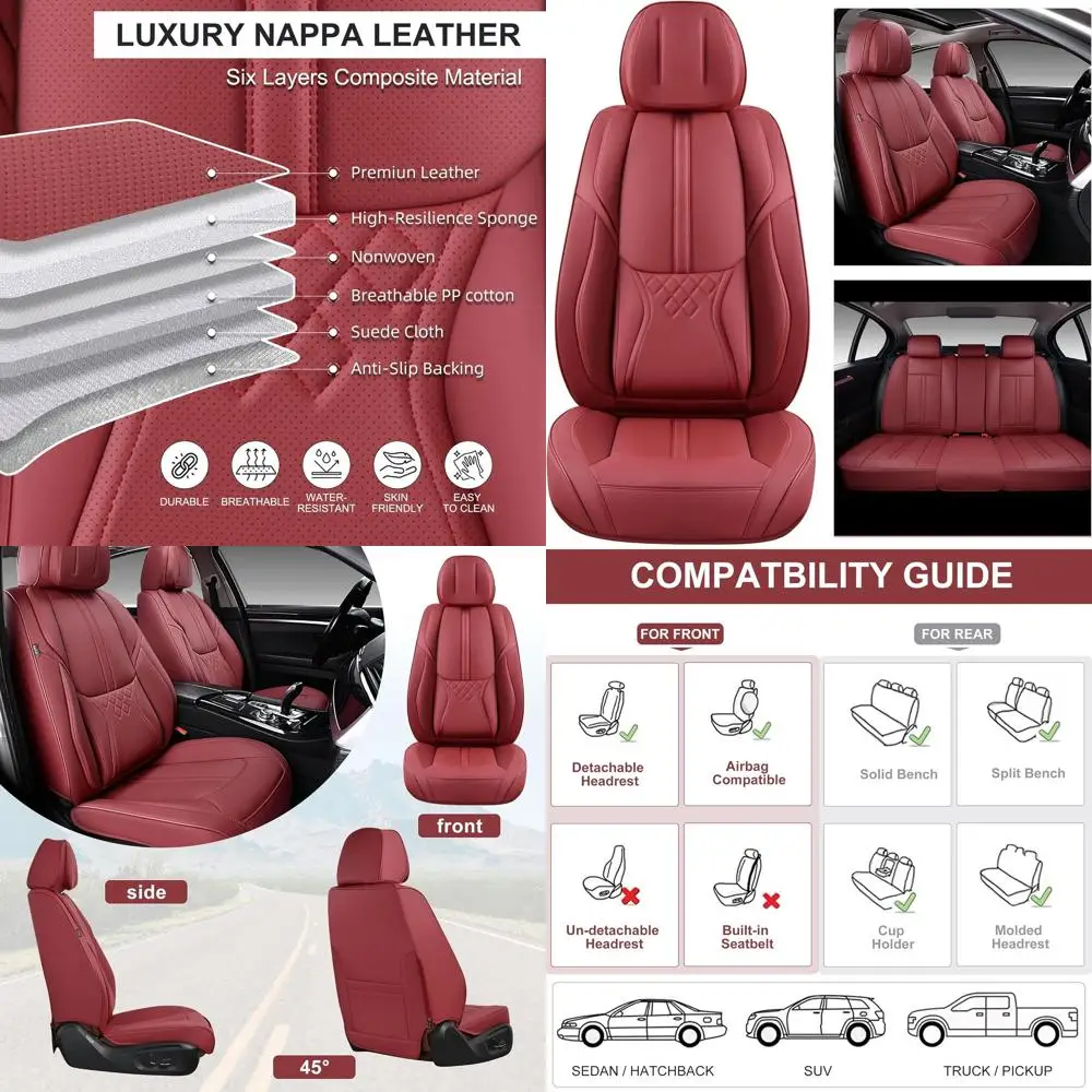 

Полный комплект чехлов на автомобильные сиденья, чехлы на передние и задние сиденья для автомобилей, защитные чехлы на автомобильные сиденья из искусственной кожи, аксессуары для салона автомобиля, автомобильное сиденье