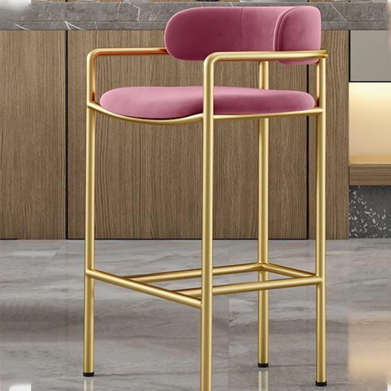 

Metal Nordic Reception Bar Chairs Dining Counter Stool Office Modern Bar Chairs High Kitchen Design Cadeira Bar Furniture MR50BC