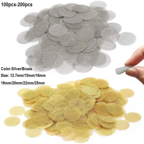 Bilashmart 100pcs Pipe Screens, 12.7mm-25mm Pipe Filters, 100pcs Premiums Stainless Steel Pipe Screens and 100pcs Brass Filters