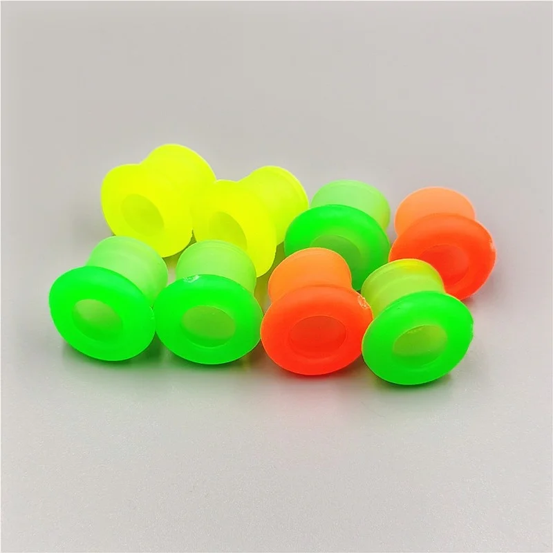 Canne da pesca in silicone ad alta elasticità da 10 pezzi Arresto di dimensioni universali Clip per asta multicolore in gomma antiscivolo Manicotto