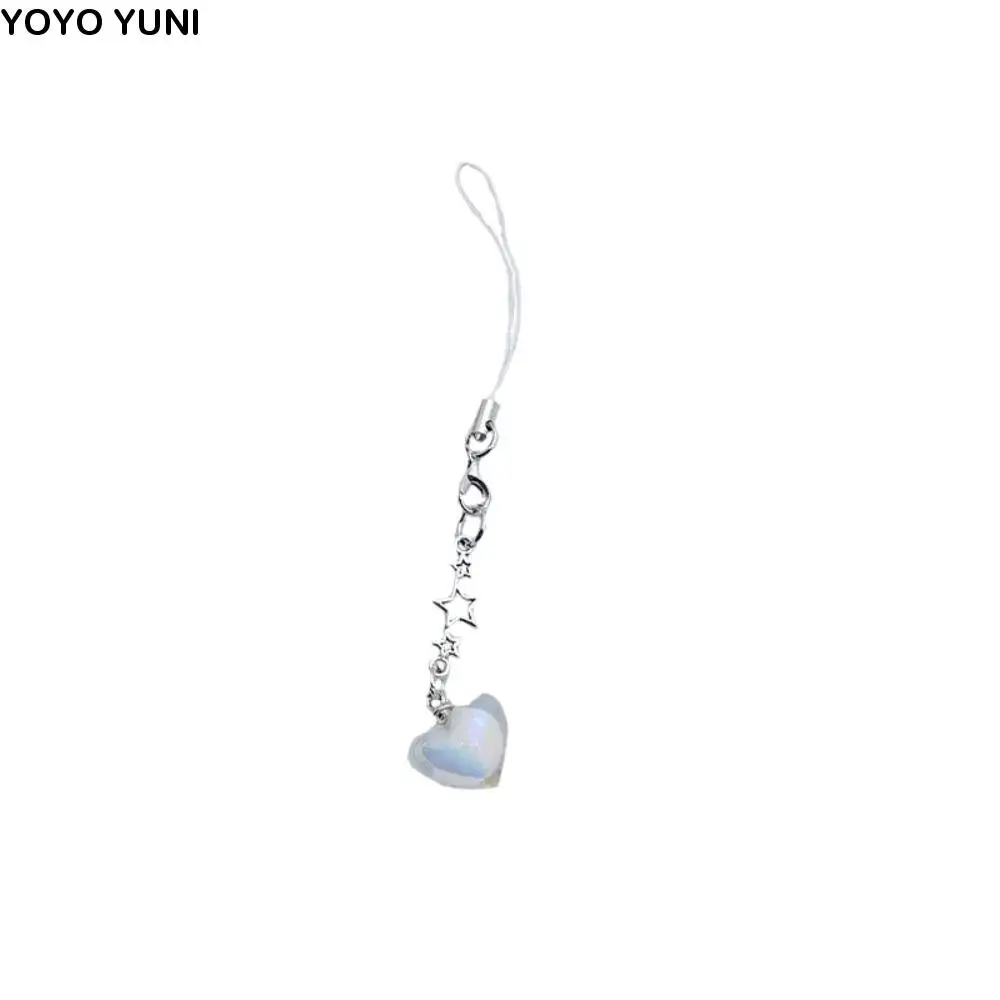 

Acrylic Love Star Phone Chain DIY Handmade Phone Charm Laser Butterfly Phone Pendant Hanging Cord Trinket Sweet Phone Lanyard