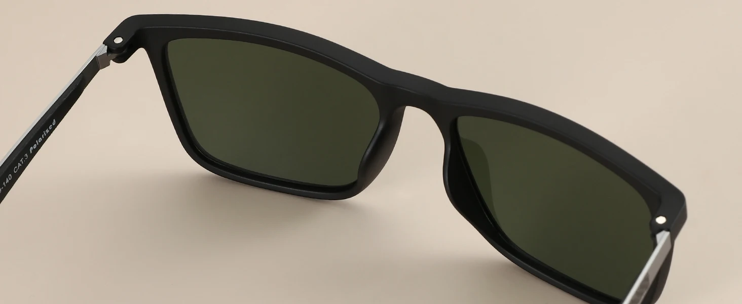 ZENOTTIC Polarisierte Sonnenbrille für Herren, rechteckig, ultraleichter Kohlefaserrahmen, UV400-Schutz, klassische Sonnenbrille – Detail 9