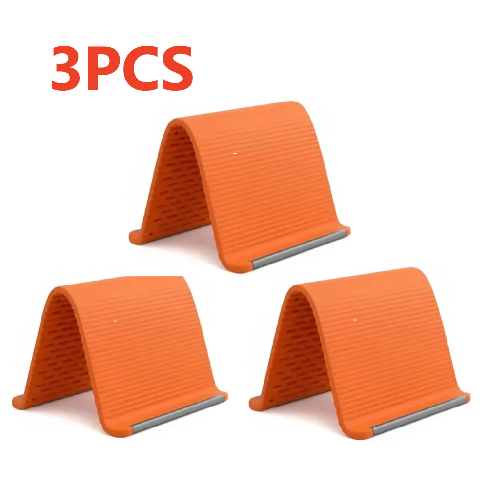 3/1PCS Flexibler, faltbarer Silikon-Telefonhalter, tragbar, verstellbar, MultiAngle-Desktop-Ständer für iPhone, Laptop, Tablet, Heimbüro