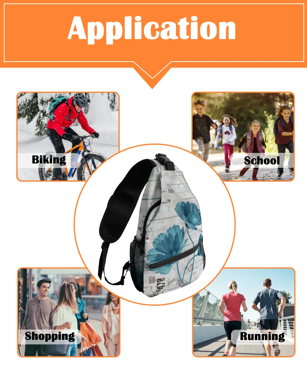 Rozenbloem Houten Nerf Borst Tassen Voor Vrouwen Mannen Waterdichte Messenger Bags Vrouw Reizen Sport Een Schouder Crossbody Tas