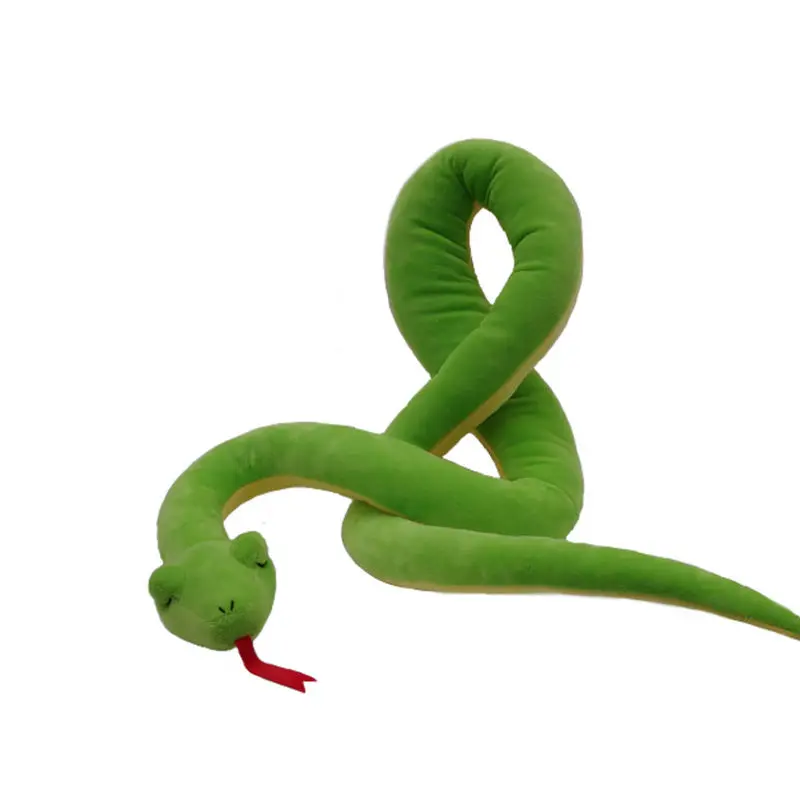 Large 120cm Lovely Green Snake Soft Doll Kids Toy Sofa Pillow Birthday Gift h1982