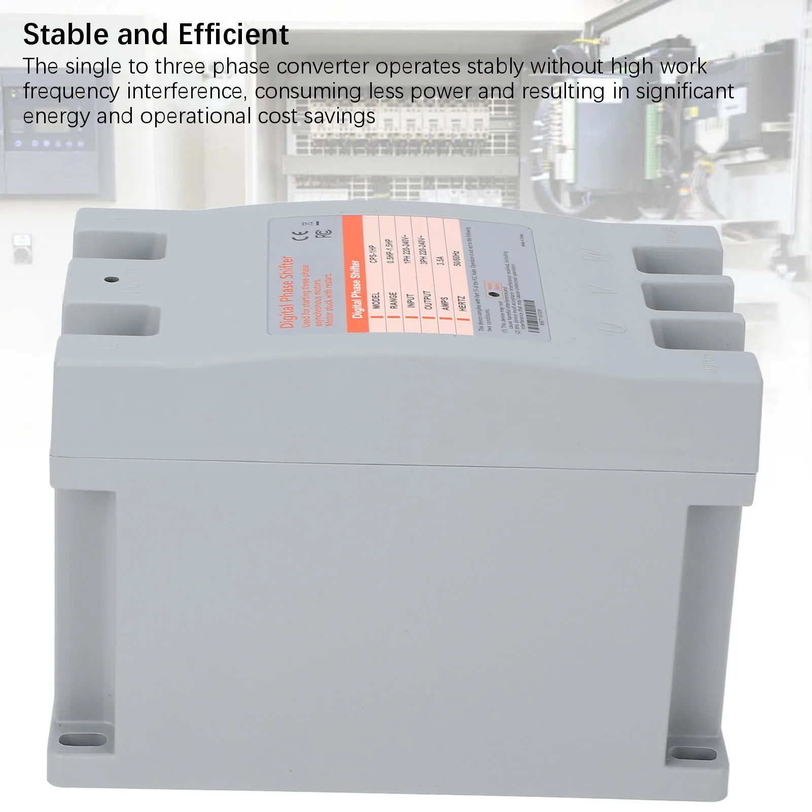 

Single to 3 Phase Converter Industrial Digital Phase Shifter for Residential and Commercial Use 220-240VAC