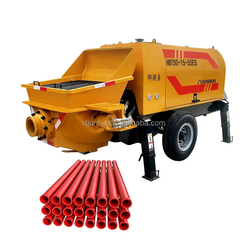 

New mini concrete pump series D20 D30 D40 D50 concrete pumps support the sample Electric concrete pump