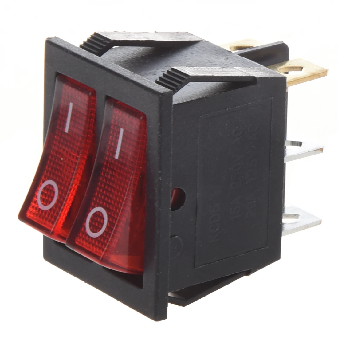 A10I Red Light Illuminated 6 Pin Dual SPST ON/OFF Boat Rocker Switch AC 15A/250V 20A/125V