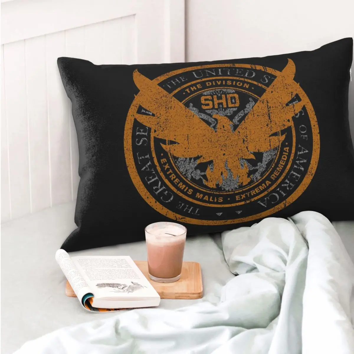Game Tom Clancys The Division SHD Seal Rectangle Pillowcase Cushion Cover Decorative Bedroom Bed Home Comfort Throw Pillow view 4