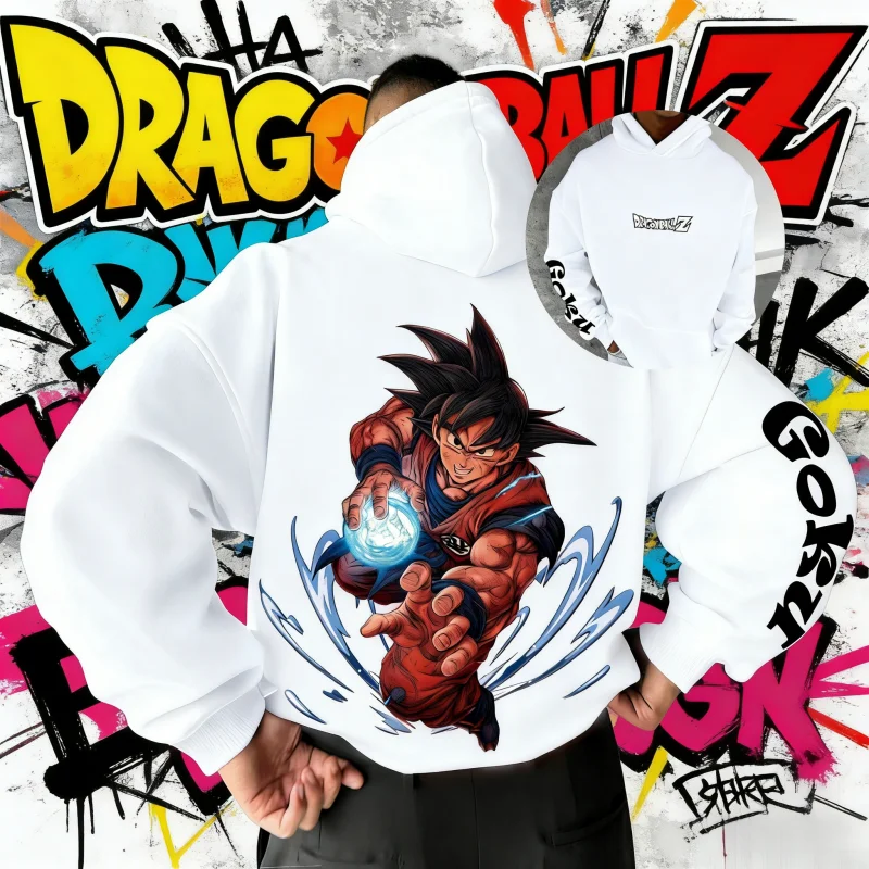 2026 Neuer Herbst/Winter Dragon Ball 40. Jubiläum Kakarot 100% Baumwolle Anime Hoodie Übergröße Lässige Streetwear Unisex Y2k