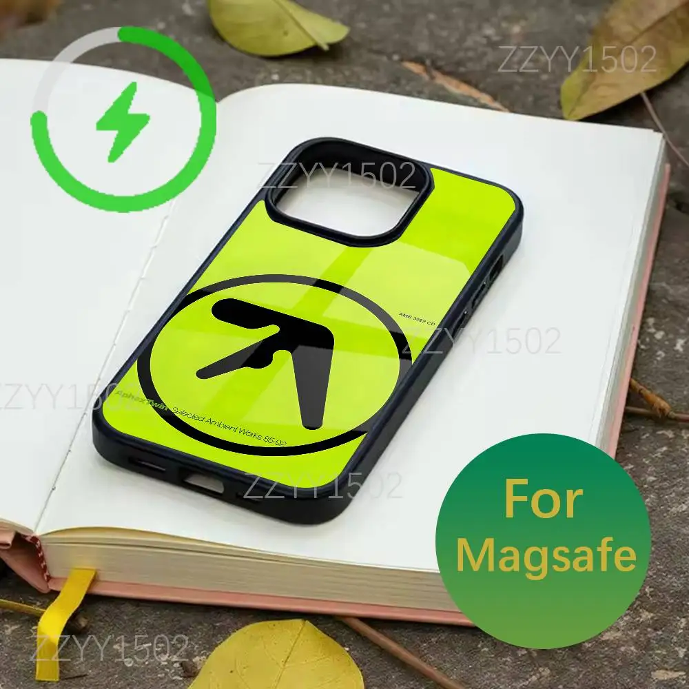 حافظة هاتف Aphex T-Twin IDM Acid Techno لهاتف iPhone 17,16,15,14,13,12,11,Pro,Max,Plus,Mini,SE4,E Magsafe شحن لاسلكي