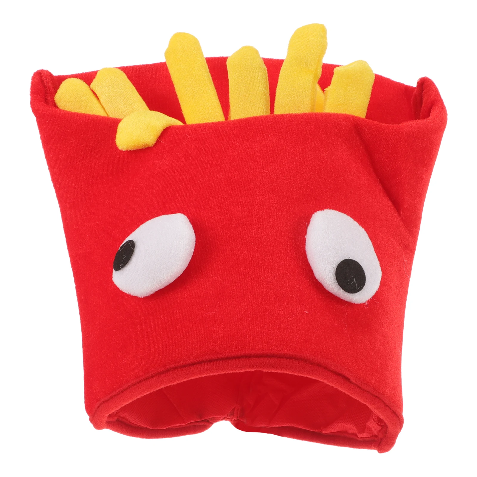 

Party Hat French Fries Shape Headgear Kids Adults Soft Comfortable Halloween Masquerade Birthday Parade Photo Shoot