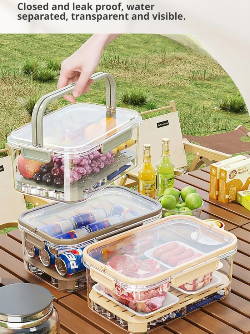 

Portable Box Insulated Cup Drain the Inner Plastic Box Easy to