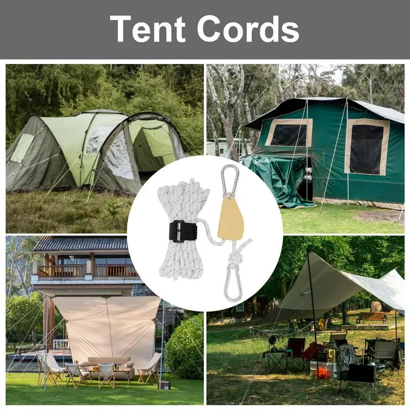 Sun Shade Canopy Fixing Rope Outdoor Reflective Tent Rope Picnic Reflective Tent Rope Canopy Awning Rope Tent Sun Shelter Rope