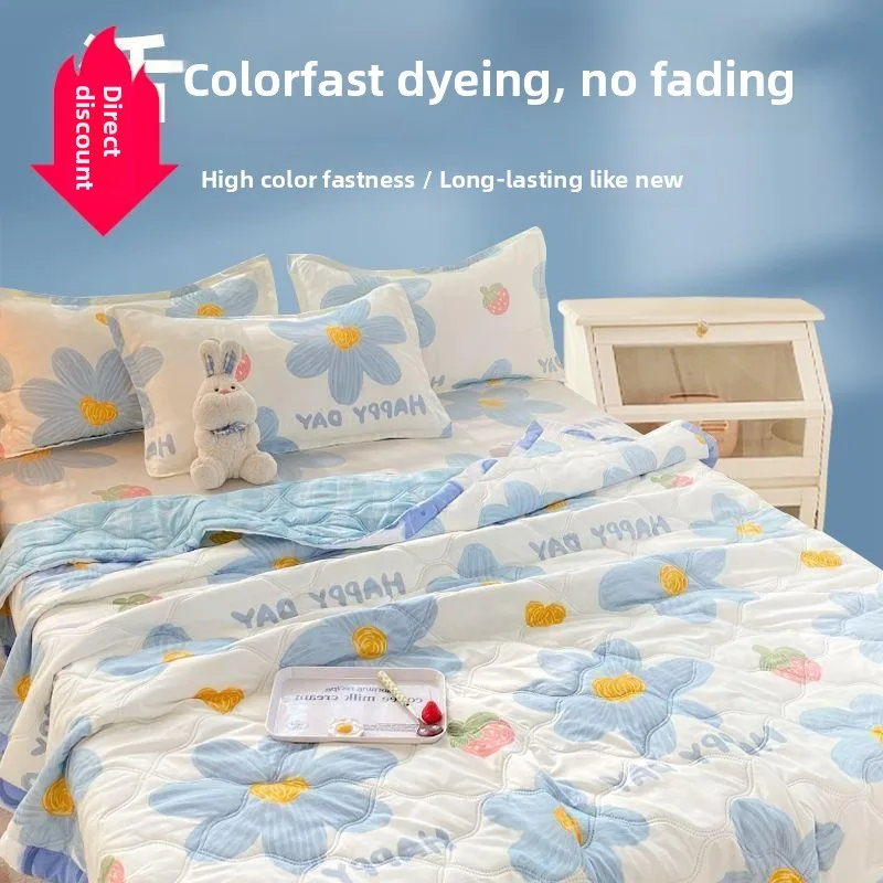 

Летнее одеяло Waable, тонкое одеяло с кондиционером, домашнее использование, студенческое одноядровое одеяло Dormi, дышащее, для кожи...