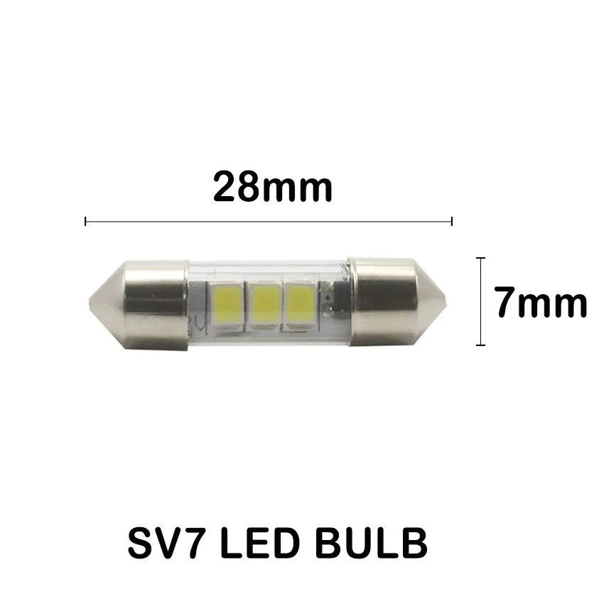 الداخلية سيارة ضوء اكليل led 12 فولت 28 مللي متر c5w LED مصابيح بيضاء أضواء السيارات مصلحة الارصاد الجوية مصابيح الإضاءة الداخلية حزمة من 10 #2