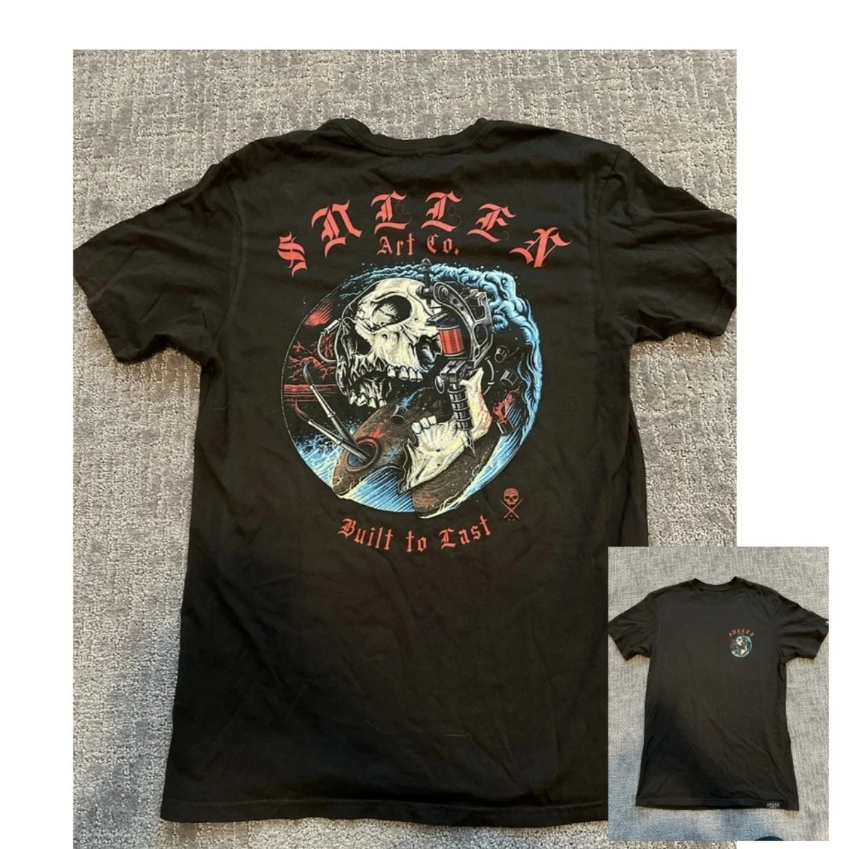 Sullen Art Tattoo Art Devil Skeleton Trendy Casual T-Shirt Men's and Women's Luxury Brand Top