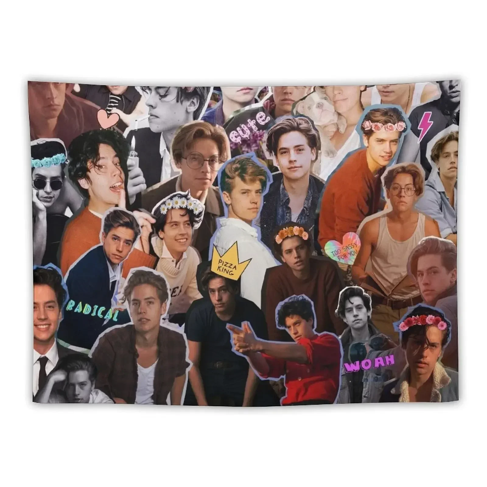 Cole Sprouse Collage Tapestry Home Supplies Decorative Wall Mural For Bedroom Tapestry