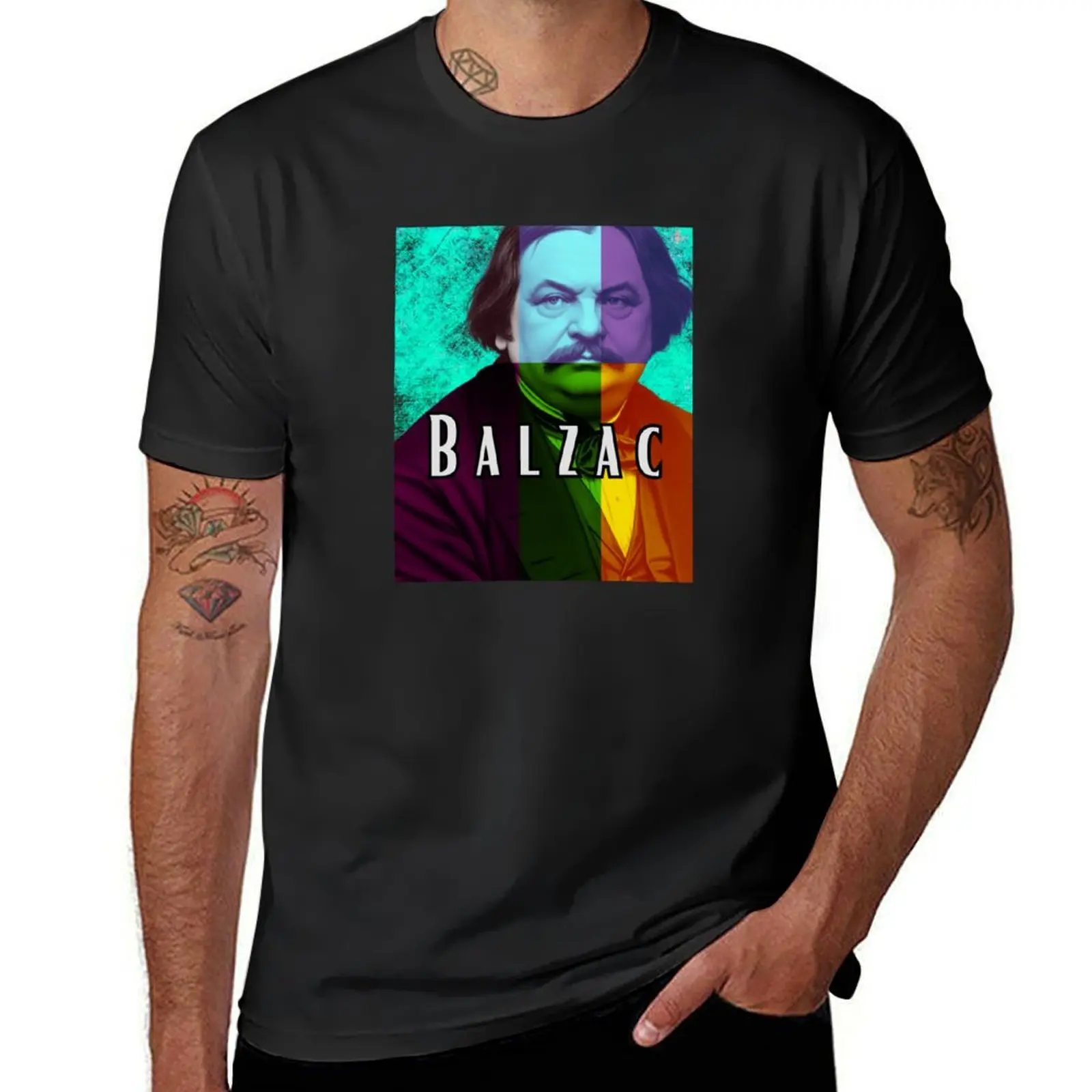 Honoré de Balzac - Human Comedy T-Shirt sublime anime big and tall t shirts for men