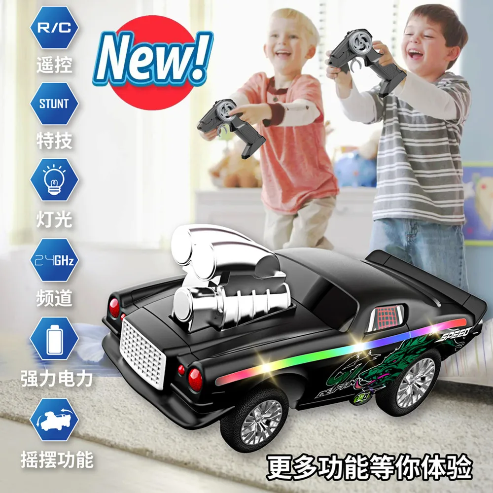 2024 Remote Control Car For Kids,1:18 Electric Vehicle Toy Car Hobby Racing Car Toys With Lights,Rechargeable Battery