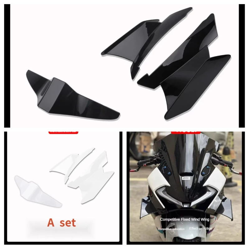 For CFMOTO 675SR-R 675SR 675 SRR Motorcycle Accessories Lower Lip Fixed Wing Spoiler Side Wing Shell Cover Protection Guards Kit