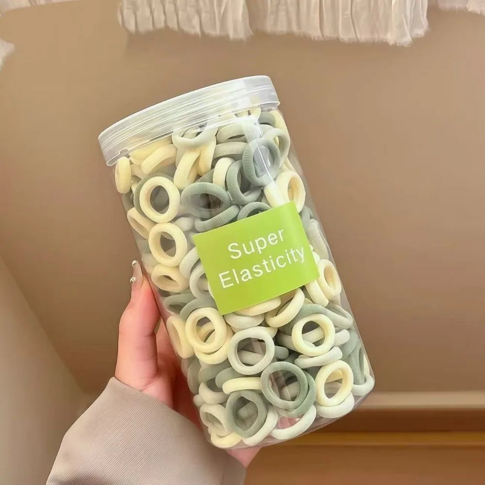 

400 PCS Hair Accessories High Elasticity Hair Tie Loop Colorful Durable Ponytail Holder Nylon Small Scrunchie Children Use