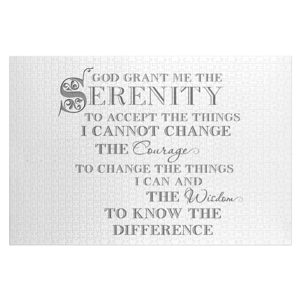 Serenity Prayer Jigsaw Puzzle องค์ประกอบไม้สําหรับเด็กปรับแต่งสําหรับเด็กไม้ตกแต่งภาพวาดปริศนา