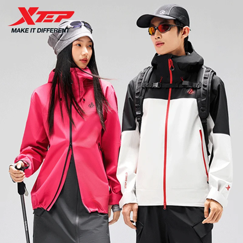 Xtep Wings 2.0 Male And Female Unisex's Quick-Drying Windproof Waterproof Sports Mountaineering Jacket 8741272C0098