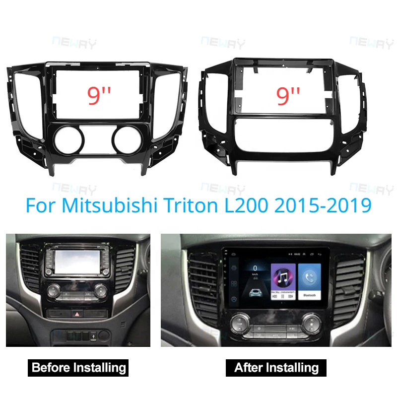 Car Frame Fascia Adapter For Mitsubishi Triton L200 2015-2019 Android Radio Audio Dash Fitting Panel Kit