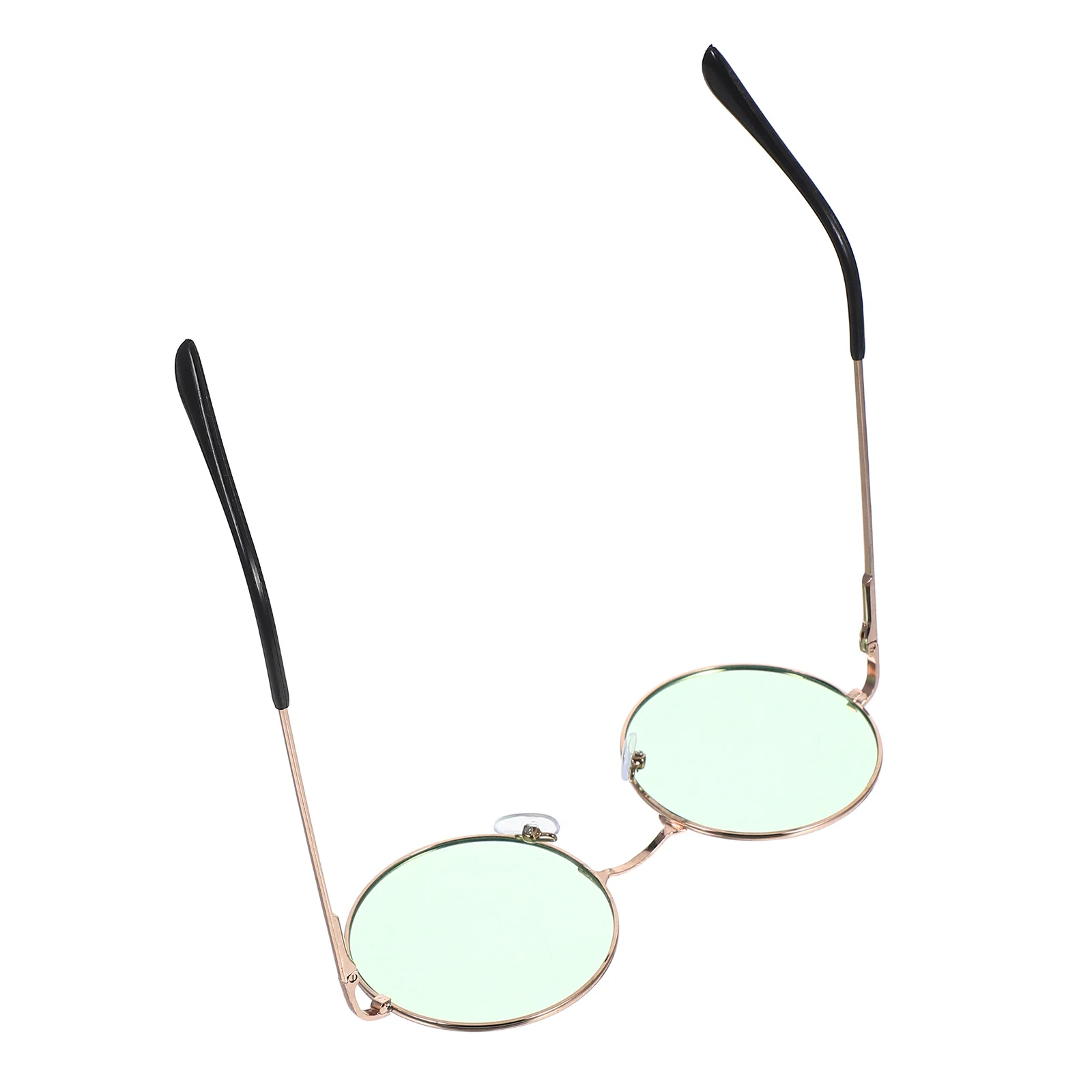 

Stylish Round Sunglasses Uv400 Protection Lightweight Plastic Frame Gold Green Retro Eyewear For Men Women
