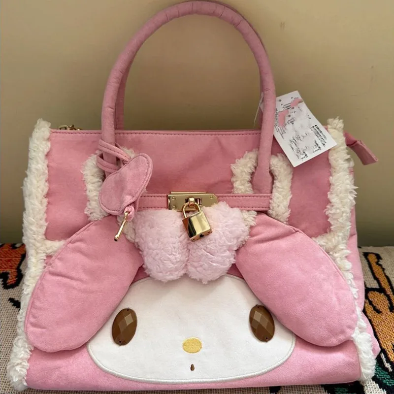 Sanrio My Melody New Autumn Winter Plush Handbag Exclusive Edition Cute Girl Heart Trend Tote Bag Casual Versatile Shoulder Bag