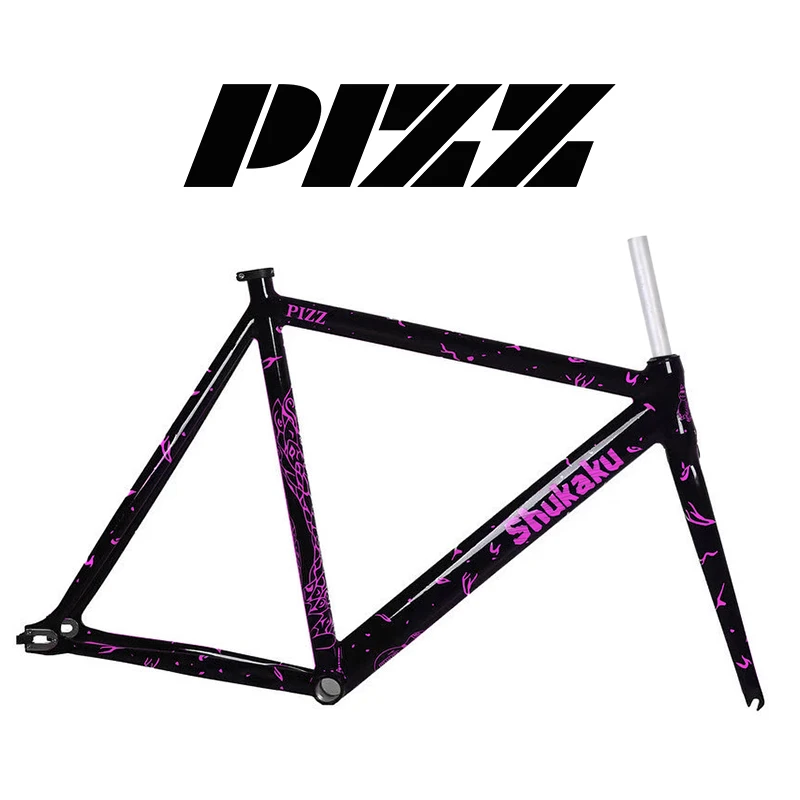PIZZ Shukaku Frame,BlackPink,Fixed Gear Bicycle Frameset