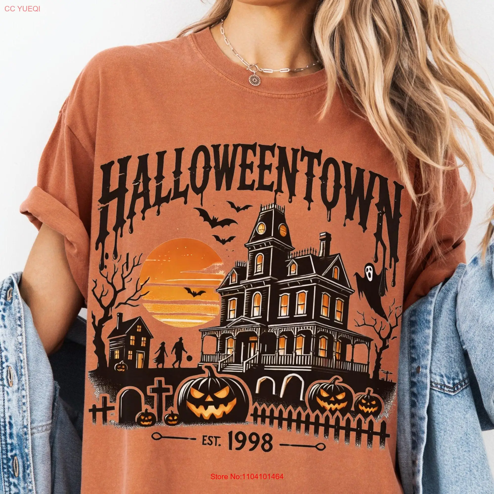 Comfort Colors Halloween T Shirt Retro Halloweentown Fall long or short sleeves