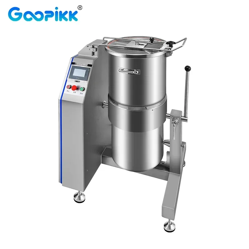 GOOPIKK 11KW Cutter Mixer 60L Vertical Food Processor Blender 600~2800 RPM Multifunctional Cutter With Stainless Steel Blade