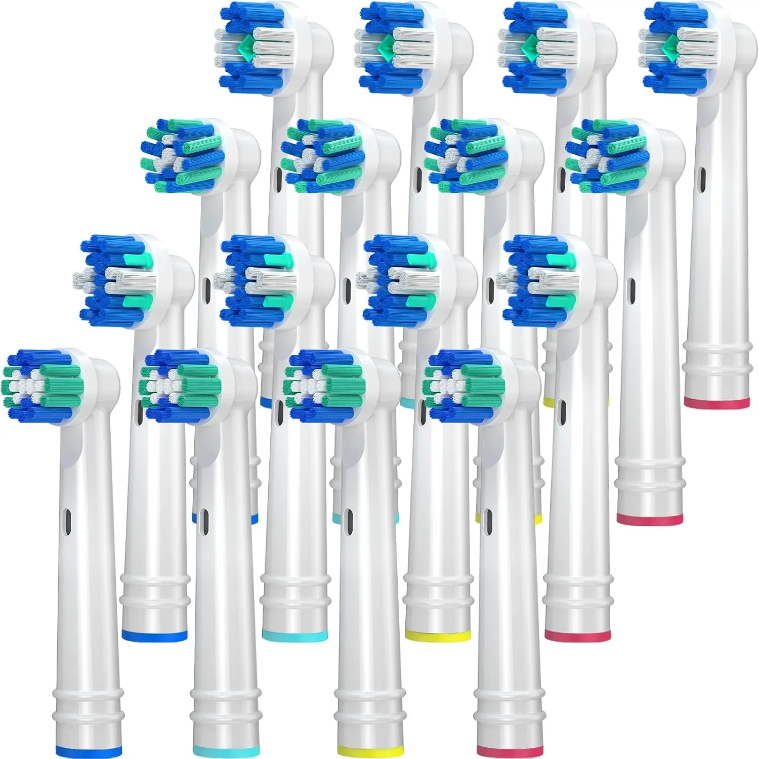

16 Pcs Replacement Brush Heads for Oral B, 4 Types, Compatible with Most Models