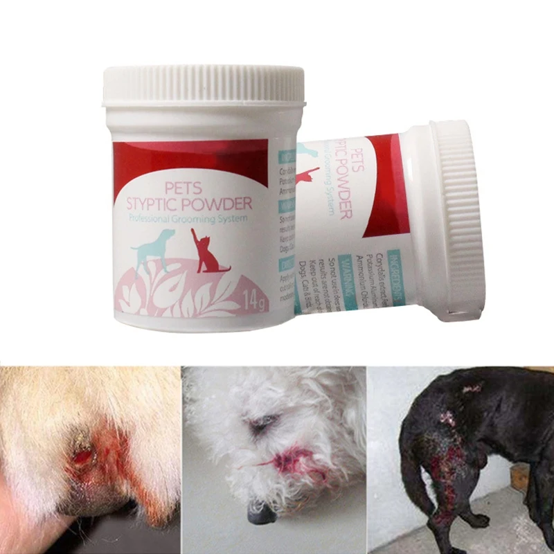 14g Pet Hemostatic Powder Pet Wound Nail Beauty Cream for Dog Cat Nail Broken Fast Hemostatic Cream Wound Healing Nail Powder