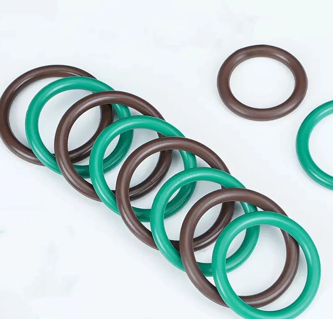 FKM CS 2.4mm Green/Brown Fluorine Rubber O Ring Gaskets OD 7/8/9/10/11/1213/14/15-90mm O-Ring Oil Seals Washer