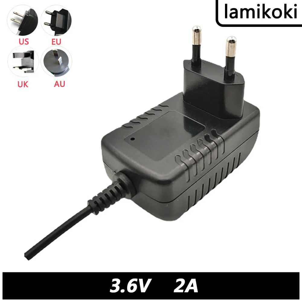 220V To DC 3.6V 2A Power Cord Adapter 3.6V 2000mA Massager Battery Charger Transformer