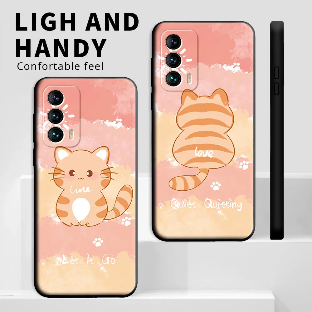 For Meizu 18 18s Case Cartoon Cute Cat Flower Shockproof Silicone Soft TPU Phone Case For Meizu 18 18s Pro Back Cover Shell