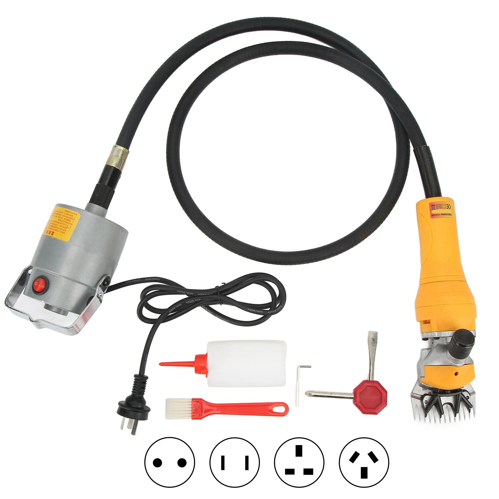 

Livestock Shearing Machine 1000W High Power Electric Sheep Clipper 13 Tooth Farm Livestock Shearing Grooming Machine Kit