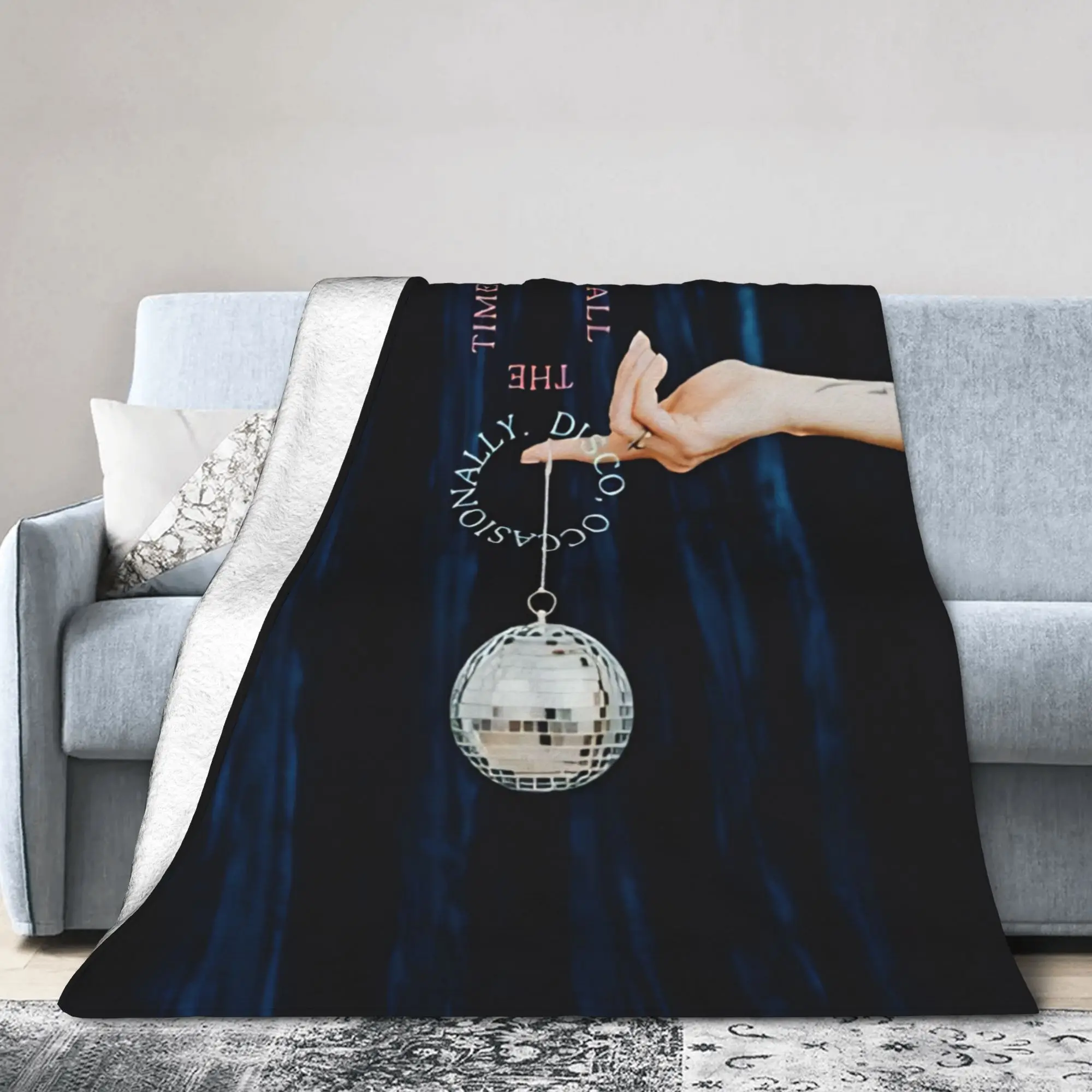 Kiss All The Time Disco Blankets Harrys Singer Styles Wool Novelty Warm Throw Blanket for Bedding Lounge Decoration