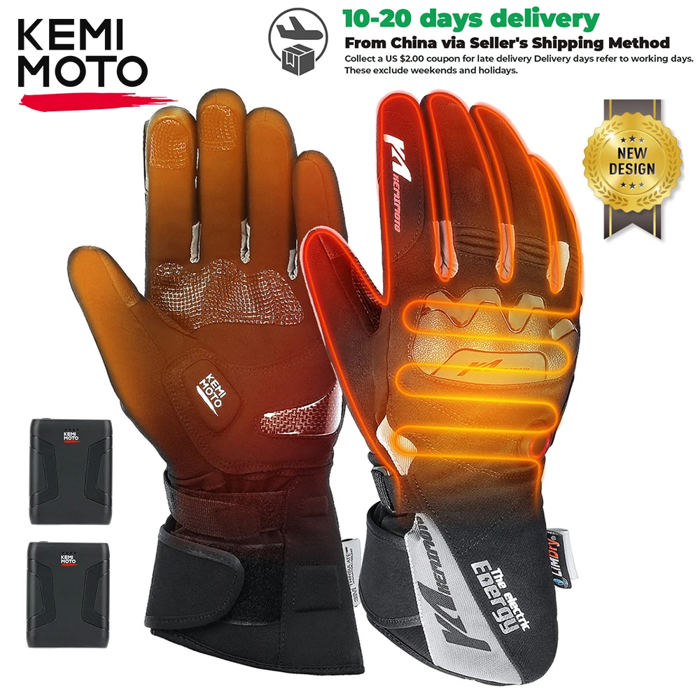 

Moto Heated Gloves Winter Warm Heating Motorcycle Gloves Waterproof Rechargeable Heating Thermal Gloves For Snowmobile Bike