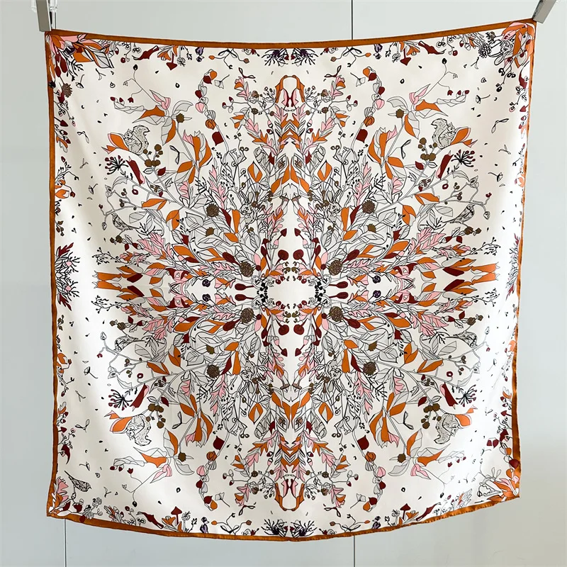 90 سنتيمتر وشاح حريري النساء ساحة عصابات Hems توالت شالات الملابس والاكسسوارات الشعر حزام حقيبة الديكور عيد الحب عاشق هدية